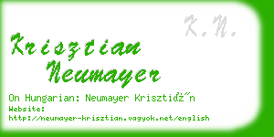 krisztian neumayer business card